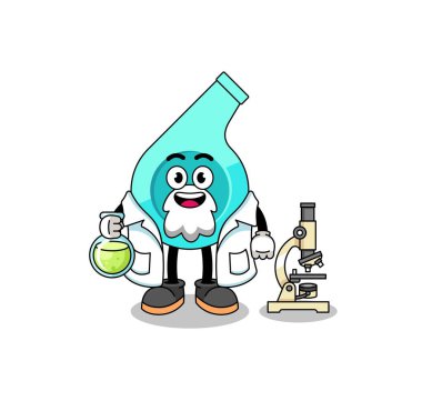 Bir bilim adamı olarak ıslık maskotu, karakter tasarımı