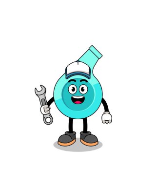 Bir mekanik olarak düdük çizimi, karakter tasarımı