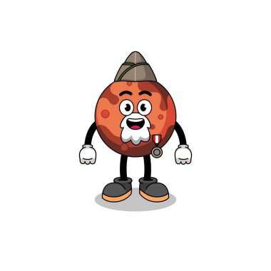 Mars 'ın gezegeninin eski bir karakteri, karakter tasarımı.