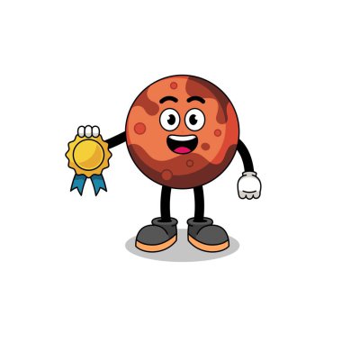 Mars Gezegen Çizgi Filmi Çizimi tatmin edici madalya garantili, karakter tasarımı