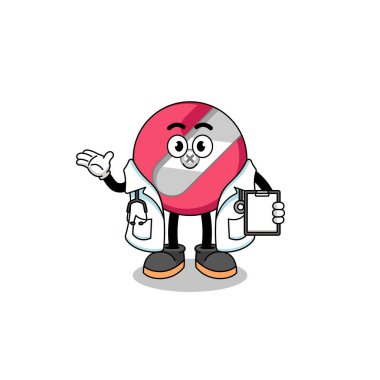 Kalem açacağı doktoru Çizgi film maskotu