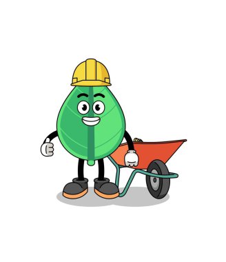 Yaprak karikatürü müteahhit, karakter tasarımı