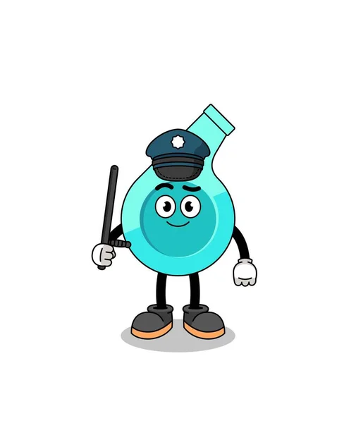Dessin Animé Illustration Police Sifflet Character Design — Image vectorielle