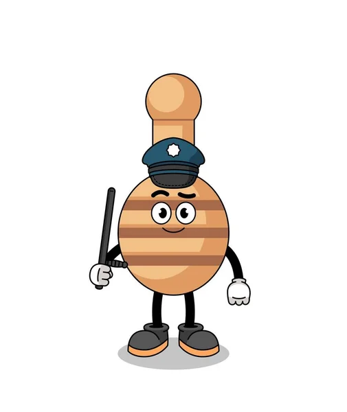 Cartoon Illustratie Van Honing Dipper Politie Karakter Ontwerp — Stockvector