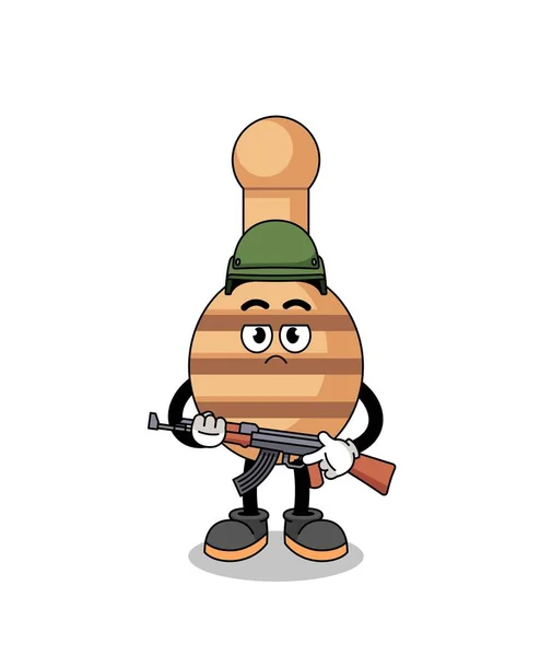 Γελοιογραφία Του Στρατιώτη Μέλι Dipper Σχεδιασμός Χαρακτήρα — Διανυσματικό Αρχείο