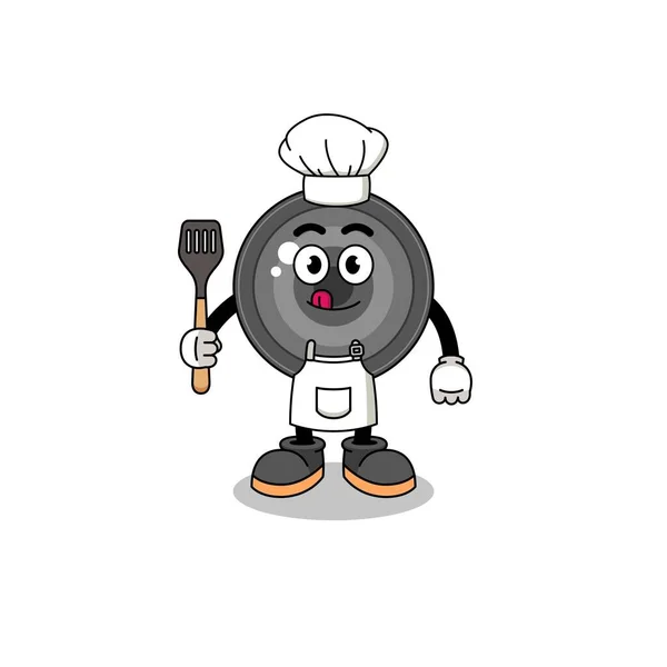 Mascotte Illustration Chef Objectif Caméra Character Design — Image vectorielle