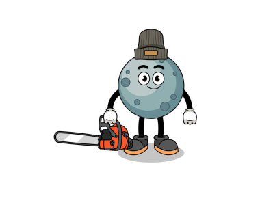 Bir oduncu olarak asteroit çizimi, karakter tasarımı