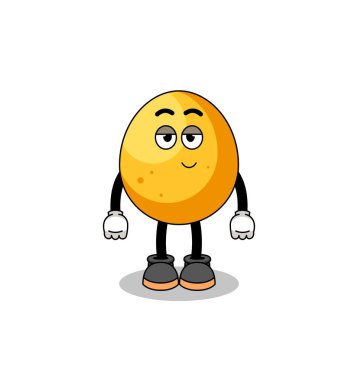 Utangaç duruşu olan altın yumurta çizgi film çifti, karakter tasarımı