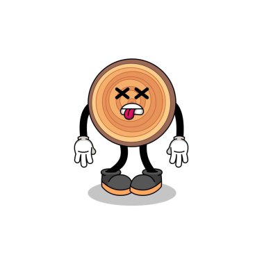 Tahta tohumu maskotu illüstrasyonu öldü, karakter tasarımı