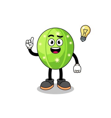 Kaktüs karikatürü bir fikir edinin, karakter tasarımı