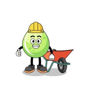 Müteahhit olarak kavun suyu karikatürü, karakter tasarımı