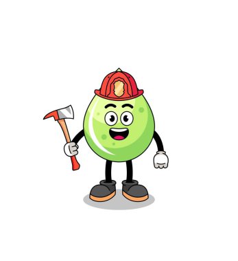 Karpuz suyu maskotu itfaiyeci, karakter tasarımı.