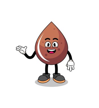 Hoş bir duruşu olan çikolatalı çizgi film. Karakter tasarımı.