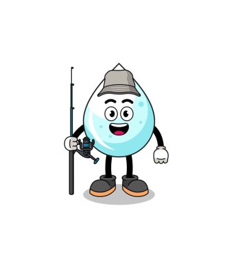 Süt damlası balıkçısının maskotu, karakter tasarımı