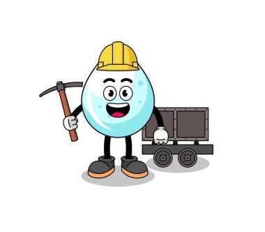 Süt damlası madencisinin maskotu, karakter tasarımı