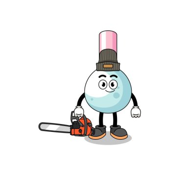 Pamuk tomurcuğu çizimi bir oduncu olarak, karakter tasarımı