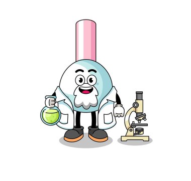 Bilim adamı olarak pamuk tomurcuğunun maskotu, karakter tasarımı