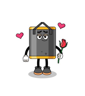 Kum torbası maskotu aşık oluyor, karakter tasarımı