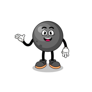 Hoş geldin pozlu top güllesi çizgi filmi, karakter tasarımı