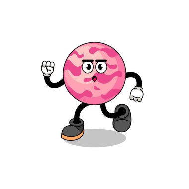 dondurma kepçesi maskotu illüstrasyonu, karakter tasarımı