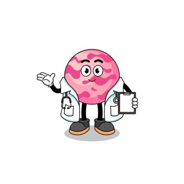 Dondurma kepçesinin maskotu, karakter tasarımcısı.