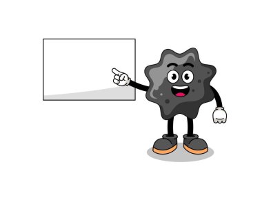 Bir sunum yapan mürekkep çizimi, karakter tasarımı