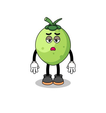 Yorgunluk jestli hindistan cevizi çizgi filmi, karakter tasarımı