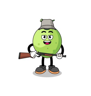 Hindistan cevizi avcısı çizgi film çizimi, karakter tasarımı