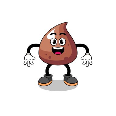 Şaşırtıcı bir jest ve karakter tasarımı içeren çikolata parçacıklı çizgi film.