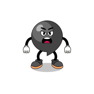 Öfkeli ifade ve karakter tasarımı ile virgül çizgi film çizimi