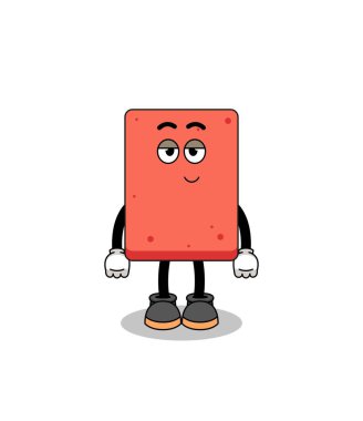 Tuğla karikatür çifti utangaç duruşu, karakter tasarımı