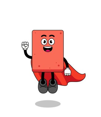 Uçan süper kahramanlı tuğla çizgi film, karakter tasarımı