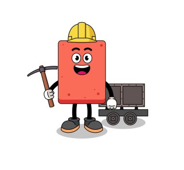 Tuğla madencisinin maskotu, karakter tasarımı