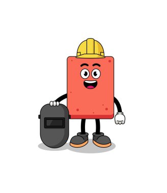 Kaynak olarak tuğla maskotu, karakter tasarımı