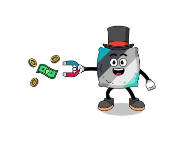 Yastık fırlatma, mıknatısla para yakalama, karakter tasarımı