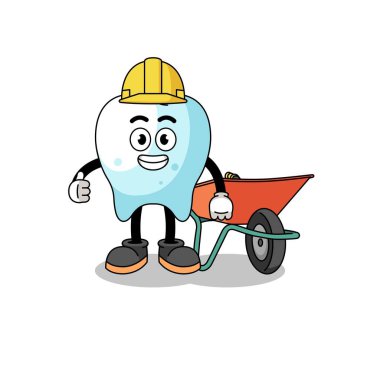 diş karikatürü müteahhit, karakter tasarımı.