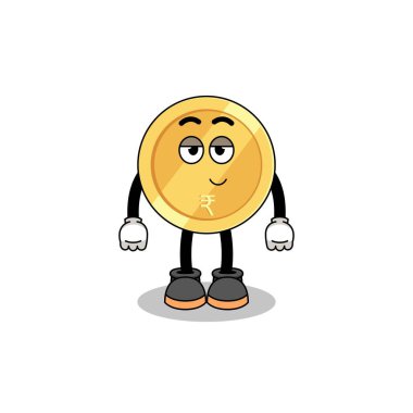 Utangaç duruşu olan Hint çizgi film çifti, karakter tasarımı.