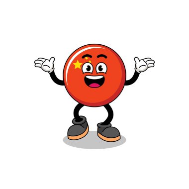 Çin bayrağı çizgi filmi Mutlu bir jest, karakter tasarımı