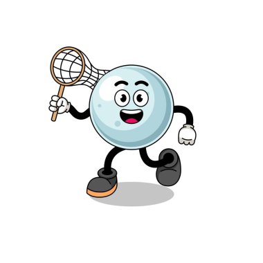 Kelebek yakalayan gümüş top çizgi filmi, karakter tasarımı