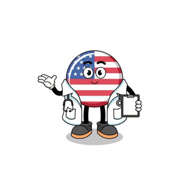 Amerika Birleşik Devletleri 'nin çizgi film maskotu bayrak doktoru, karakter tasarımı