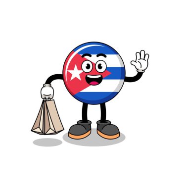 Küba bayrak alışverişi çizgi filmi, karakter tasarımı