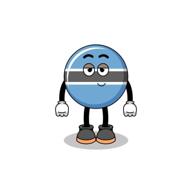 Utangaç duruşu olan Botswana çizgi film çifti, karakter tasarımı