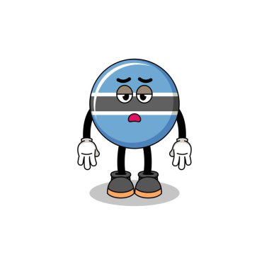 Bitkinlik jestli Botswana çizgi filmi, karakter tasarımı