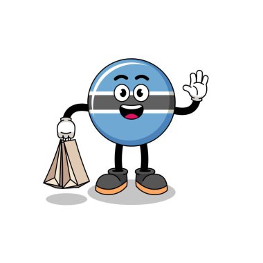 Botswana alışveriş karikatürü, karakter tasarımı