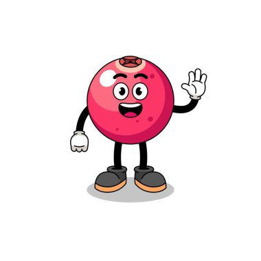 Yaban mersini çizgi filmi el hareketi yapıyor, karakter tasarımı