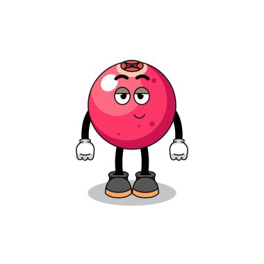 Utangaç duruşu olan kızılcık çizgi film çifti, karakter tasarımı