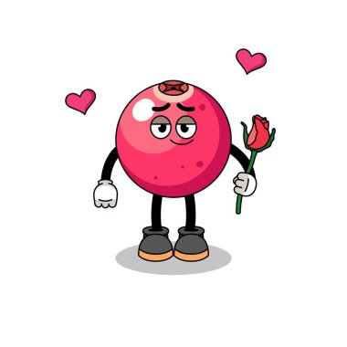 Yaban mersini maskotu aşık oluyor, karakter tasarımı