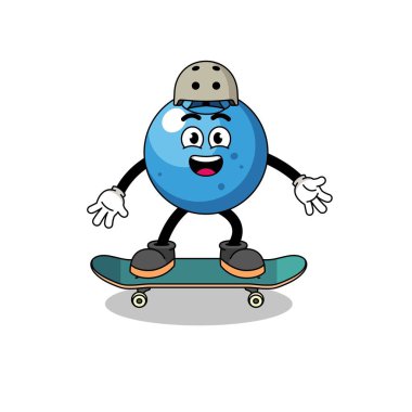 kaykay oynayan yabanmersini maskotu, karakter tasarımı