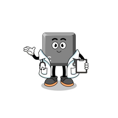 C klavyesinin çizgi film maskotu. Anahtar doktoru, karakter tasarımı.