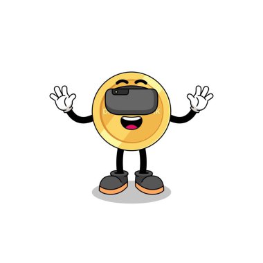 VR kulaklıklı Danimarka kronu, karakter tasarımı